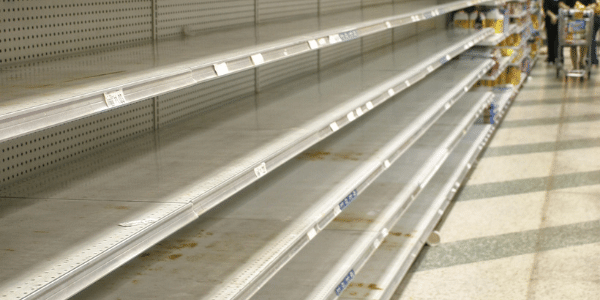 pandemic empty shelves