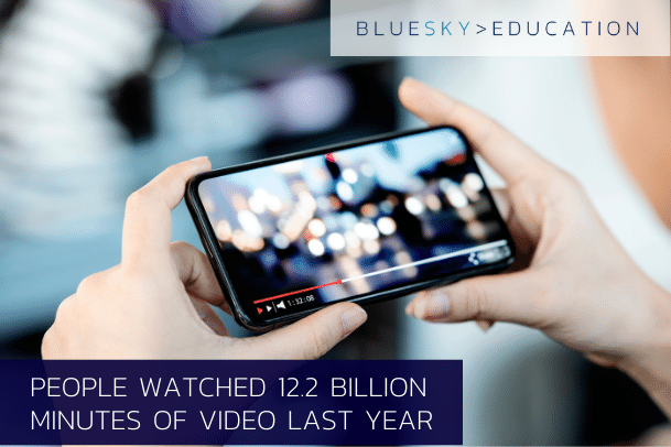 Video content popularity increasing | Education PR | BlueSky Education